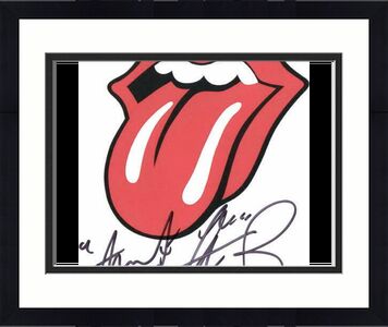Charlie Watts Signed Autograph 8x10 Photo - Rolling Stones Tongue And Lips Logo