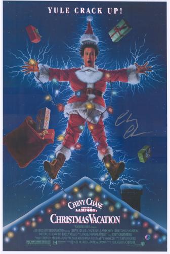Chevy Chase National Lampoon's Christmas Vacation Autographed 20" x 24" Movie Poster