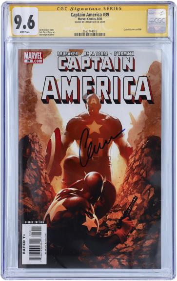 Chris Evans Captain America Autographed Captain America #39 Comic Book - CGC Graded 9.6