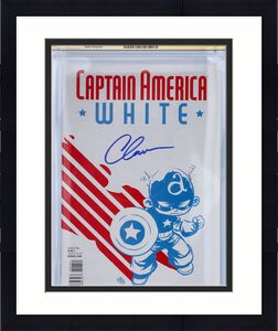 Chris Evans Captain America Autographed Captain America: White #1 Young Variant Cover Comic Book - CGC Graded 8.5