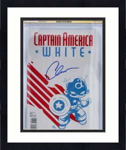 Chris Evans Captain America Autographed Captain America: White #1 Young Variant Cover Comic Book - CGC Graded 9.4
