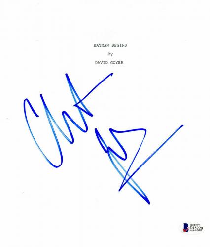 Christian Bale Autograph Batman Begins Signed Movie Script Beckett Bas Coa 2
