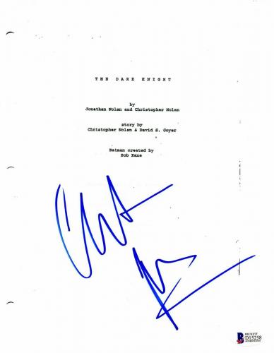 Christian Bale Autograph Dark Knight Signed Movie Script Beckett Bas Coa 2
