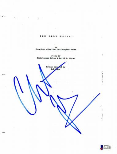 Christian Bale Autograph The Dark Knight Signed Movie Script Beckett Bas Coa 3
