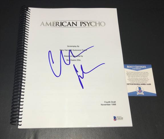 Christian Bale Batman Signed Autographed Amercian Psycho Full Script Bas 10