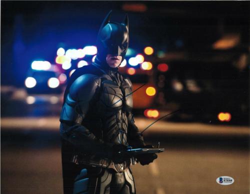 Christian Bale Signed 11x14 Photo Dark Knight Batman Beckett Bas Autograph A