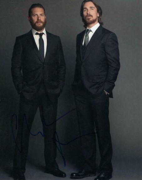 Christian Bale Signed Autograph 8x10 Photo - Batman W/ Tom Hardy (bane), Rare!