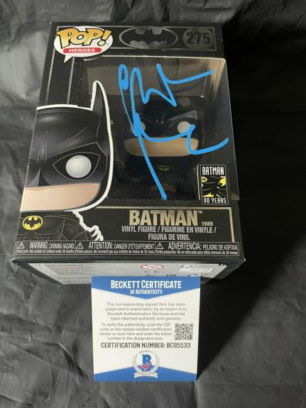 Christian Bale Signed Official Batman Funko Pop Vinyl Figure Dark Knight BAS #5