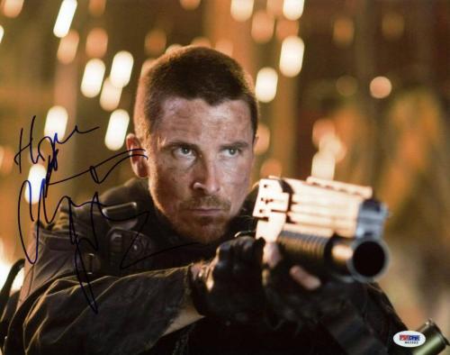 Christian Bale Terminator Salvation Signed 11X14 Photo PSA/DNA #M42655