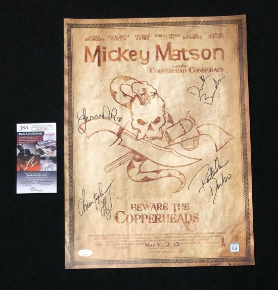 Christopher Lloyd + 4 Cast Members Signed Mickey Matson 13x18 Poster JSA COA