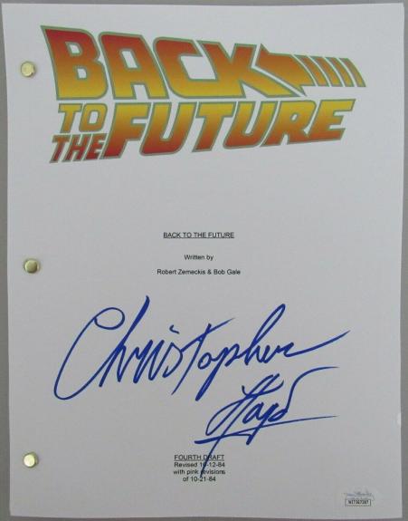 Christopher Lloyd Actor Signed/Auto "Back to the Future" Script JSA 162077