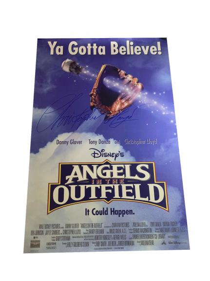 Christopher Lloyd Angels In The Outfield Signed Full Size Poster Auto Beckett 1
