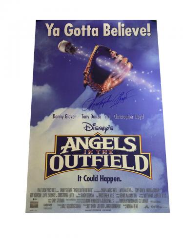 Christopher Lloyd Angels In The Outfield Signed Full Size Poster Auto Beckett 4