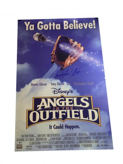 Christopher Lloyd Angels In The Outfield Signed Full Size Poster Auto Beckett 8