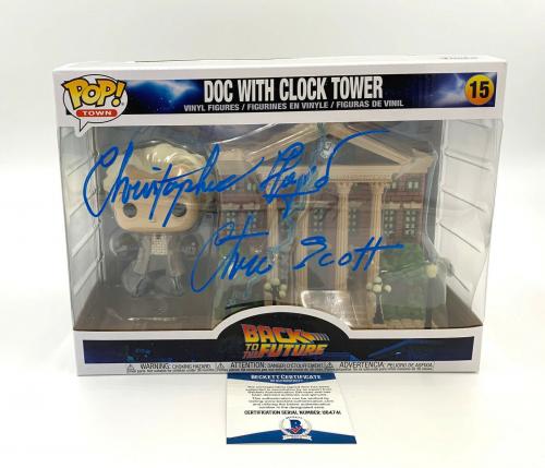 Christopher Lloyd Signed Back To The Future Clock Tower  Funko Pop Auto Bas 12