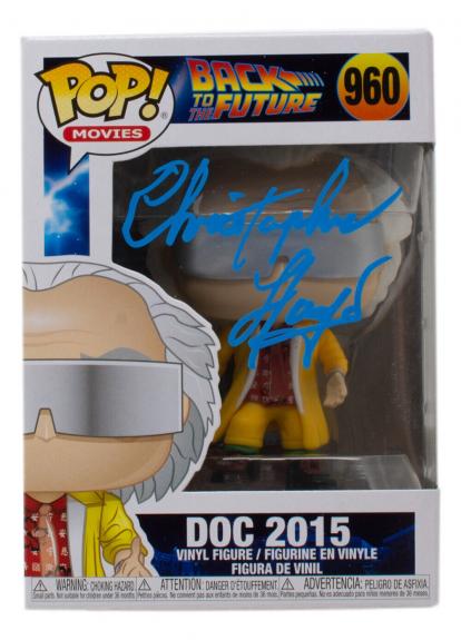 Christopher Lloyd Signed Doc 2015 Back To The Future Funko Pop Figurine #960 JSA