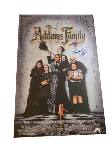 Christopher Lloyd The Addams Family Signed Full Size Poster Auto Beckett Bas 10