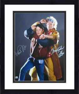 Christopher Lloyd/Michael J Fox Signed Back to the Future 16x20 Photo BAS 163277