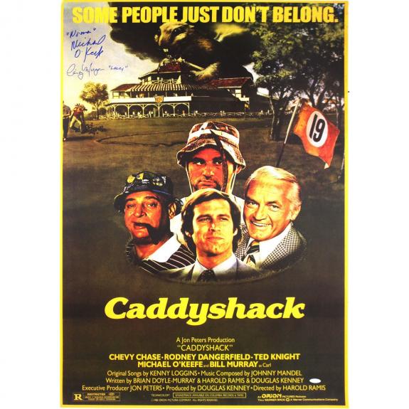 Cindy Morgan Michael Okeefe Dual Signed 23x35.5 CaddyShack Movie Poster w/ "Lacey Noonan" Insc.