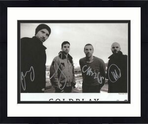 Coldplay Full Band Signed Autograph 8x10 Photo - Chris Martin Jonny Guy Will Jsa