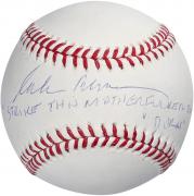 Corbin Bernsen Major League Autographed Baseball with Strike Out Inscription - BAS