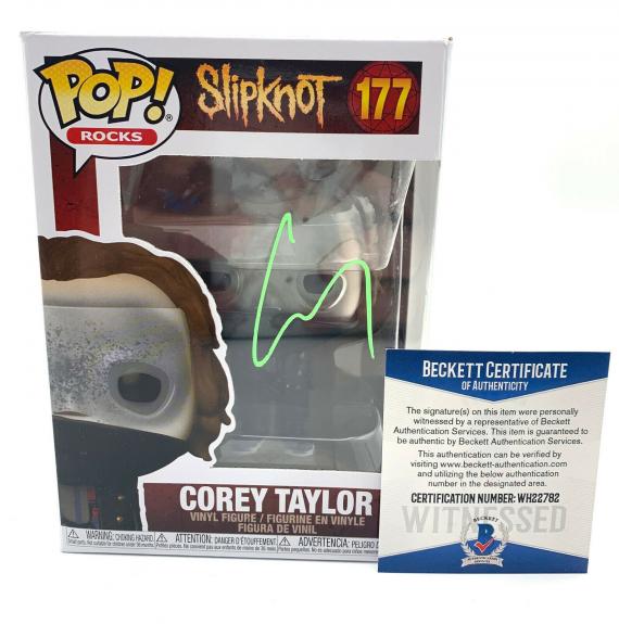 Corey Taylor Signed Autograph 'slipknot' Funko Pop Beckett Bas 112
