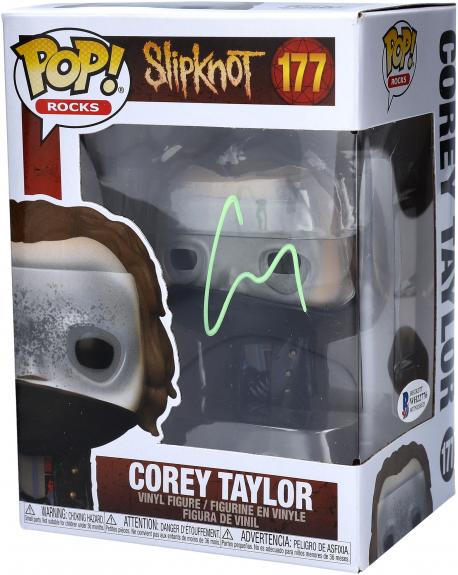Corey Taylor Slipknot Autographed #177 Funko Pop! Signed in Light Green - Beckett