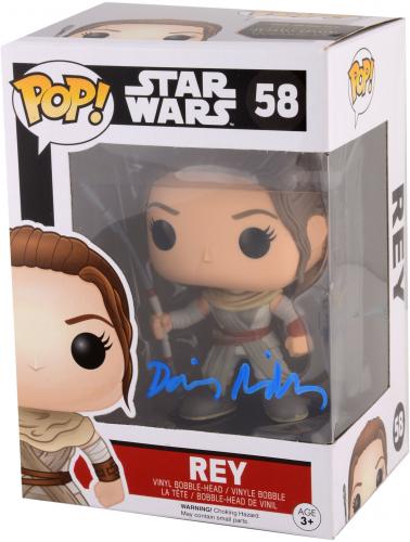Daisy Ridley Autographed Star Wars the Force Awakens POP #58 FUNKO