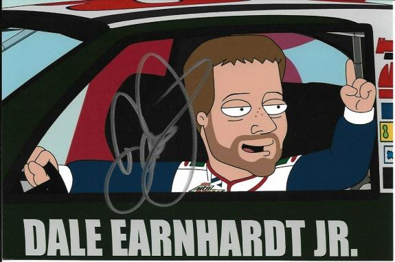 Signed Earnhardt Jr. Picture - THE CLEVELAND SHOW FAMILY GUY 4x6
