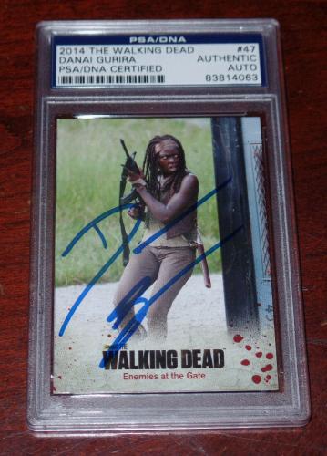 Danai Gurira Signed Auto'd The Walking Dead Card #47 Psa/dna Slabbed Michonne