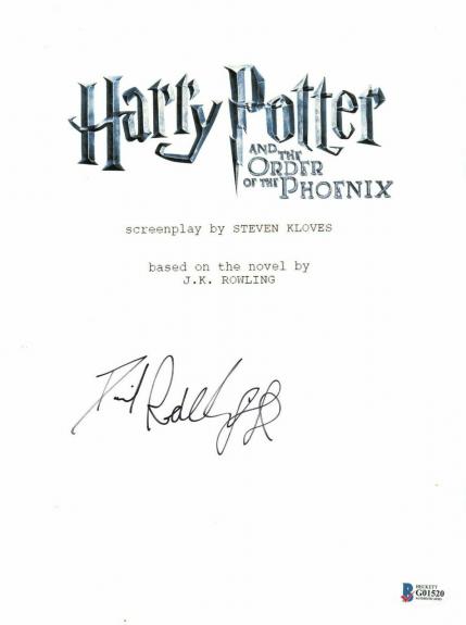 'daniel Radcliffe' Autograph Harry Potter Signed Movie Script Beckett Bas Coa 8