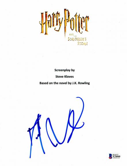 Daniel Radcliffe Signed Autograph Harry Potter Script Beckett Bas