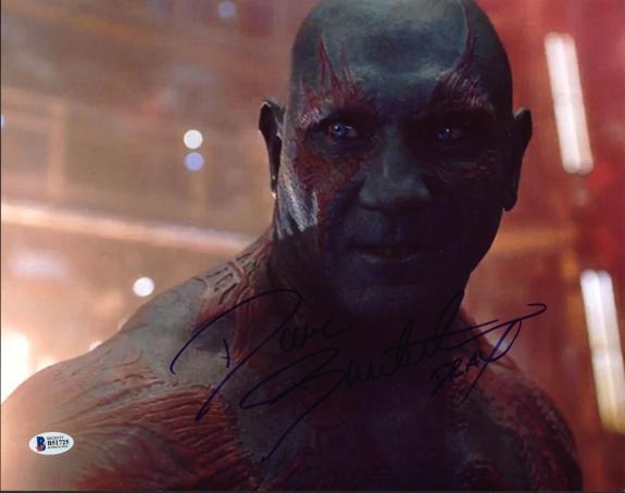 Dave Bautista Guardians of the Galaxy "Drax" Signed 11X14 Photo BAS #B51725