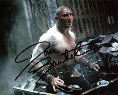 Dave Bautista The Man with the Iron Fists Signed 8X10 Photo BAS B51153