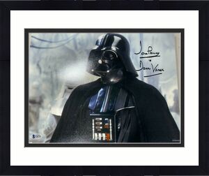 Dave David Prowse Signed Topps Star Wars Darth Vader 11x14 Photo Beckett BAS 3