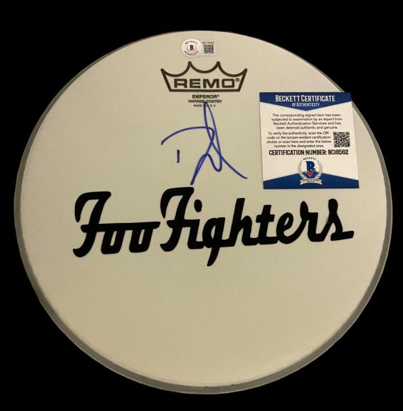 Dave Grohl Signed Autograph Drum Head - Foo Fighters Beckett Bas Coa Nirvana