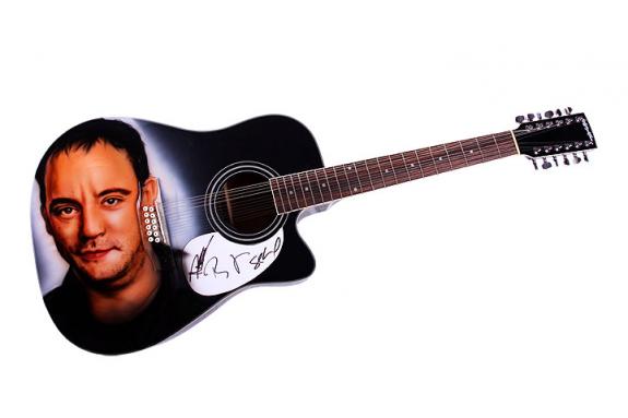 Dave Matthews Band Autographed Airbrushed Guitar &amp; Proof AFTAL