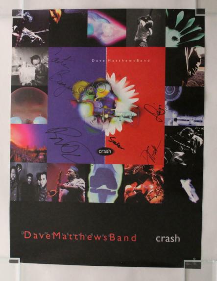 Dave Matthews Full Band Signed Autograph 18x24 Crash Concert Tour Poster Bas Jsa