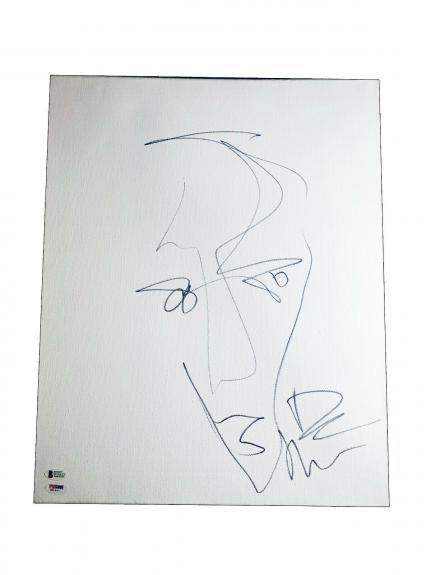Dave Matthews Signed Autograph Hand Drawn Sketch Dave Matthews Band Beckett 2