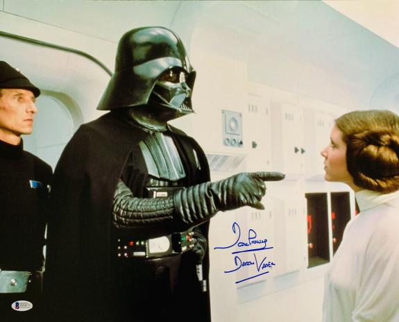 David Dave Prowse  Signed Star Wars Darth Vader 16x20 Photo Beckett BAS 29