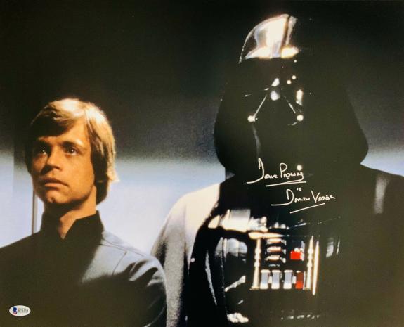 Dave Prowse Authentic Signed Star Wars Darth Vader 16x20 Photo Beckett BAS 30