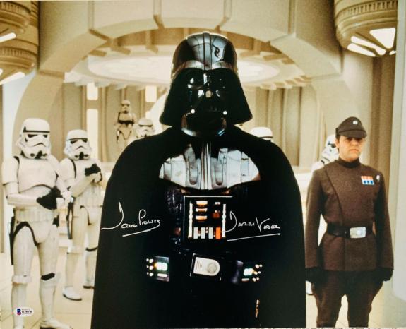 Dave Prowse Signed Star Wars Darth Vader 16x20 Photo Beckett BAS Sticker Only
