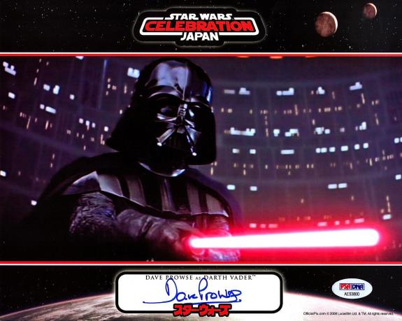 DAVE PROWSE Signed Darth Vader STAR WARS 8x10 Official Pix Photo PSA/DNA AE93800