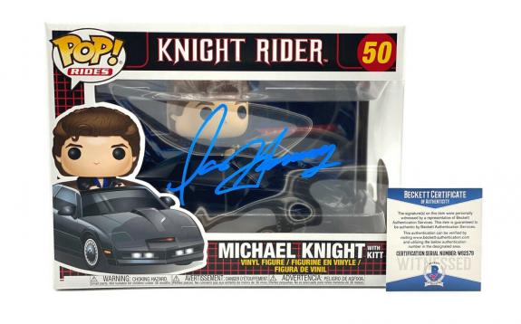 David Hasselhoff Michael Knight Autograph Signed Knight Rider Funko Pop Beckett