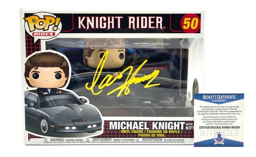 David Hasselhoff Signed Autograph Funko Pop - Michael Knight Rider Beckett Bas 1