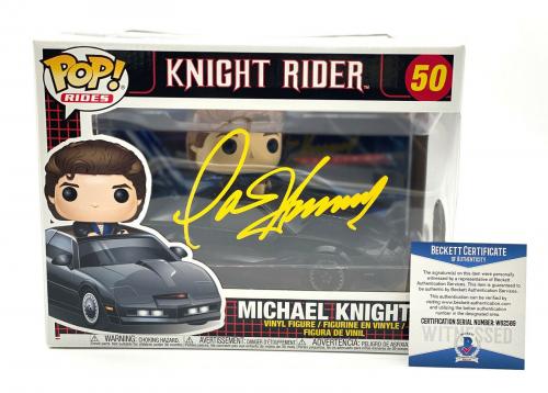 David Hasselhoff Signed Autograph "knight Rider" - Funko Pop Beckett Bas Coa 1