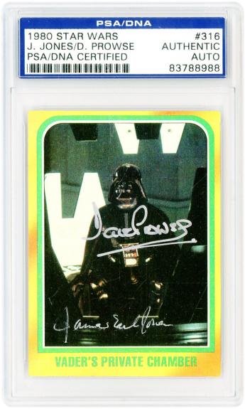 David Prowse and James Earl Jones Star Wars Autographed 1980 Topps Empire Strikes Back #316 PSA Authenticated Card