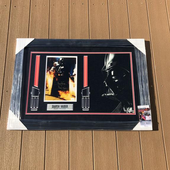 David Prowse Signed Star Wars Darth Vader Framed & Matted 8x12 Photo JSA COA
