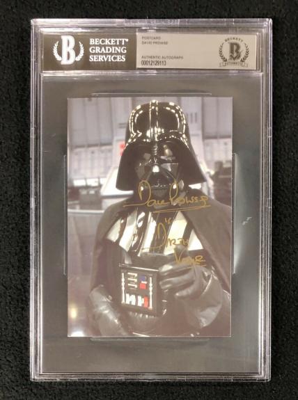 David Prowse Signed Star Wars Darth Vader Postcard #3 Beckett Authenticated