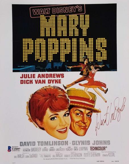 Dick Van Dyke signed 8x10 Mary Poppins Photo Beckett COA autograph